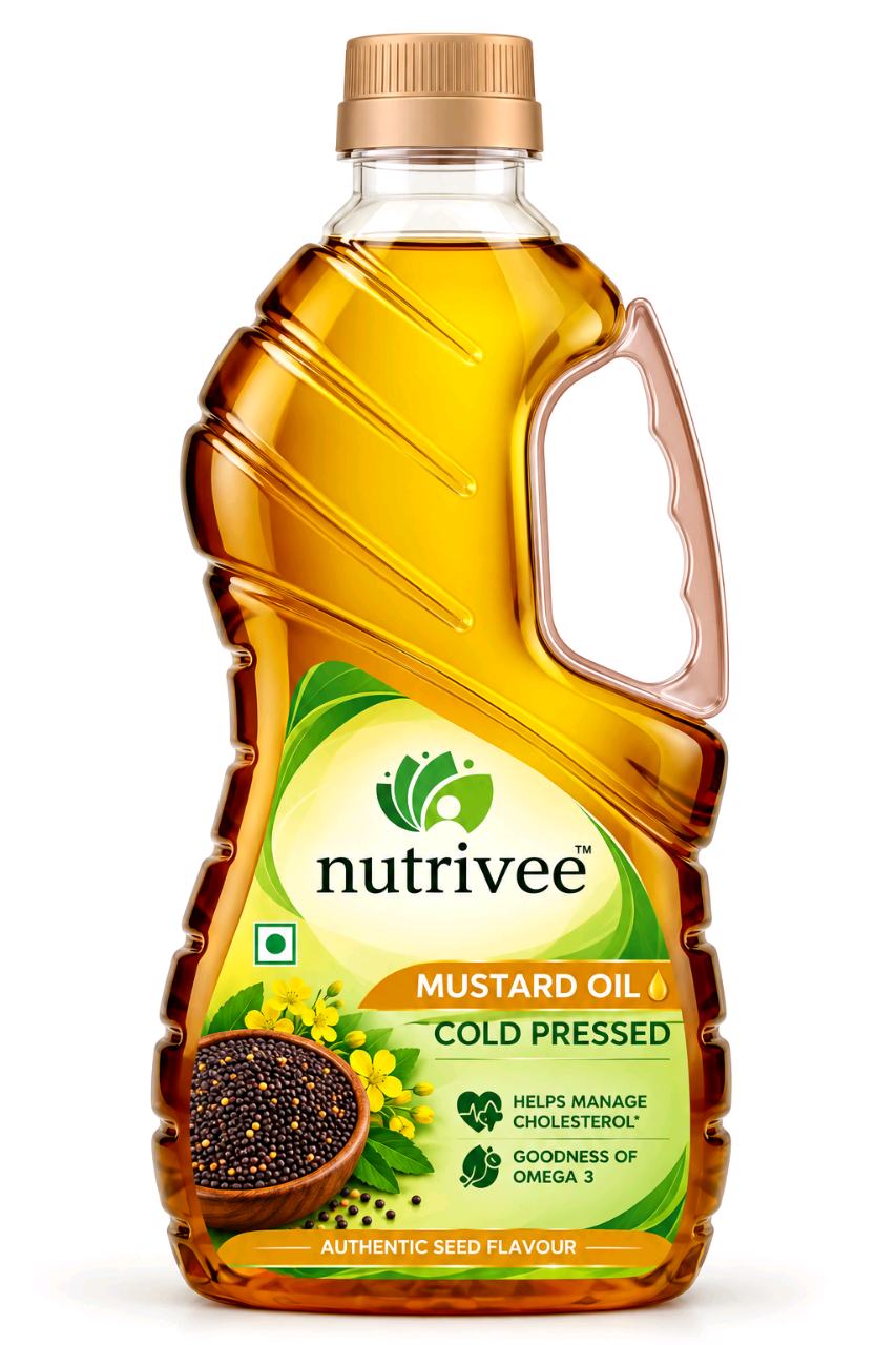 NUTRIVEE COLD PRESSED MUSTARD OIL -2LTR